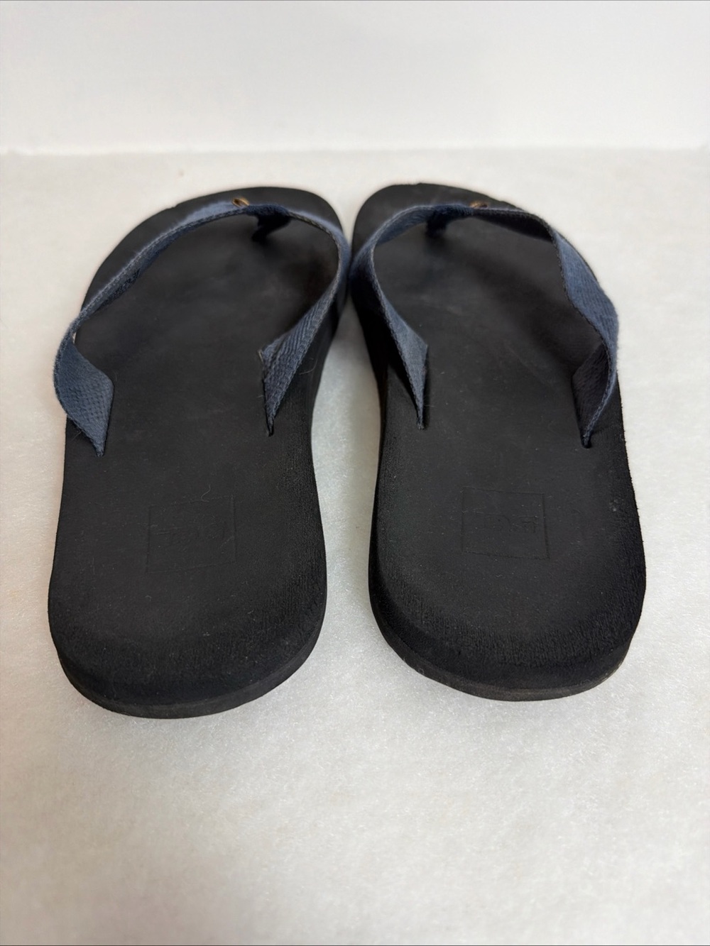 Teva Men's Black/ Navy Lightweight Comfort Outdoor Thong Flip Flop Sandals Sz 9 - Picture 6 of 6